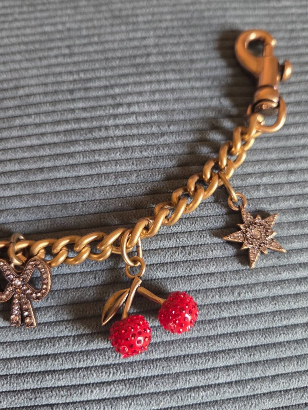 Coach Crystal Motif Chain Bag Charm